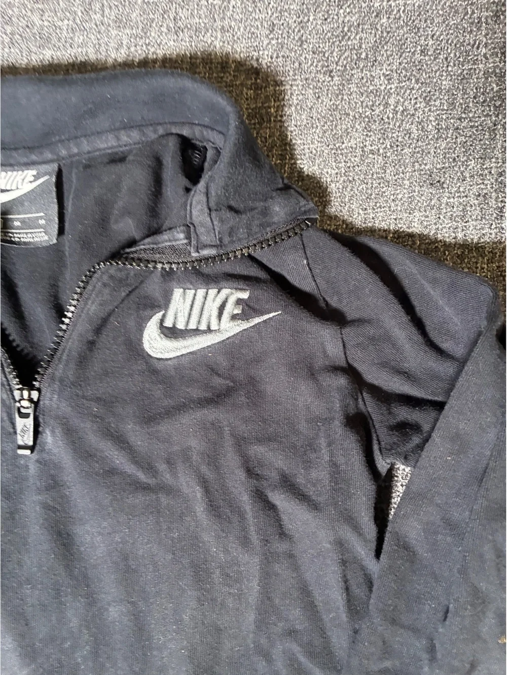 Kids Black Nike Jacket Vintage Size Medium Swoosh